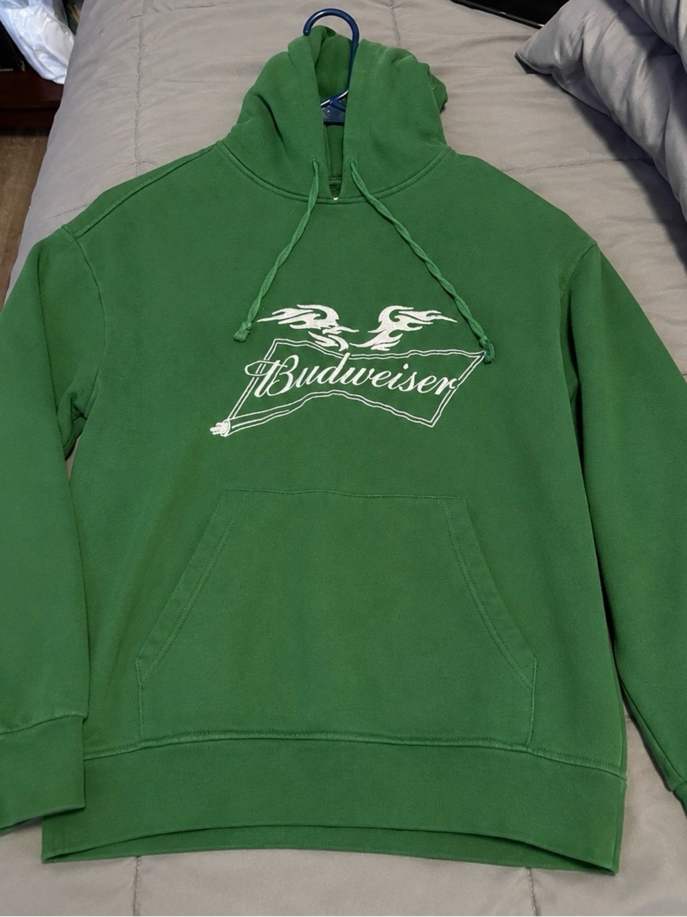Budweiser Green Hoodie with White Logo